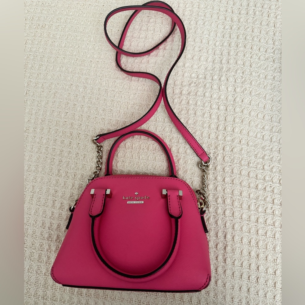 KATE SPADE HANDBAG PXRU5303 2WAY MINI HANDBAG PVC PINK WOMEN USED